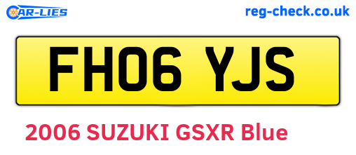 FH06YJS are the vehicle registration plates.