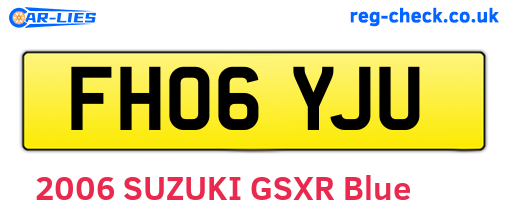 FH06YJU are the vehicle registration plates.