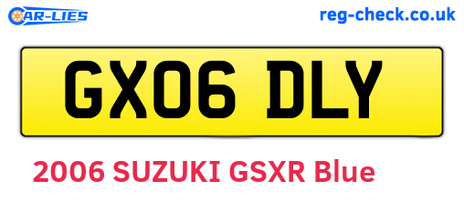 GX06DLY are the vehicle registration plates.