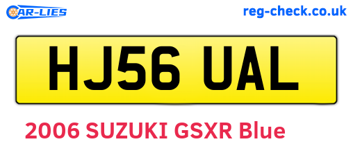 HJ56UAL are the vehicle registration plates.