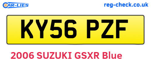 KY56PZF are the vehicle registration plates.
