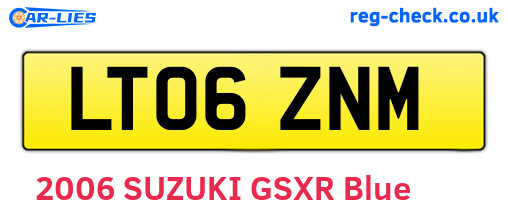 LT06ZNM are the vehicle registration plates.