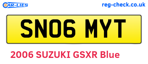 SN06MYT are the vehicle registration plates.
