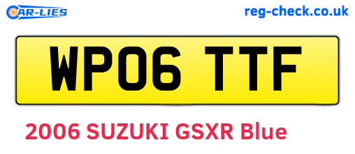 WP06TTF are the vehicle registration plates.