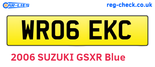 WR06EKC are the vehicle registration plates.