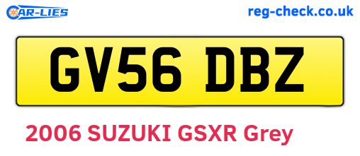 GV56DBZ are the vehicle registration plates.