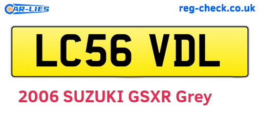 LC56VDL are the vehicle registration plates.