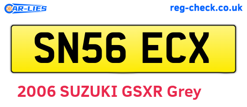 SN56ECX are the vehicle registration plates.