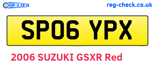 SP06YPX are the vehicle registration plates.