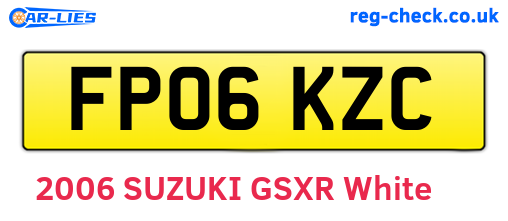FP06KZC are the vehicle registration plates.