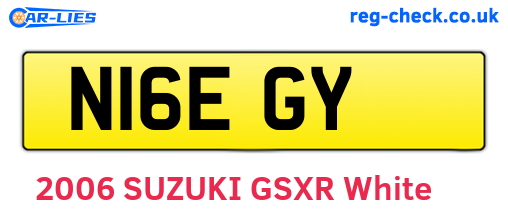 N16EGY are the vehicle registration plates.