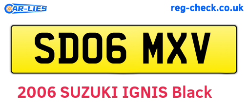 SD06MXV are the vehicle registration plates.