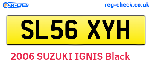 SL56XYH are the vehicle registration plates.