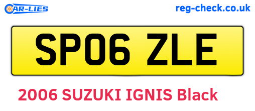 SP06ZLE are the vehicle registration plates.