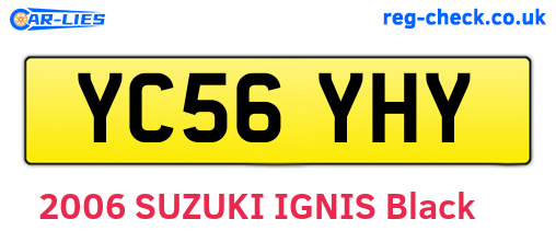 YC56YHY are the vehicle registration plates.