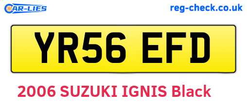 YR56EFD are the vehicle registration plates.