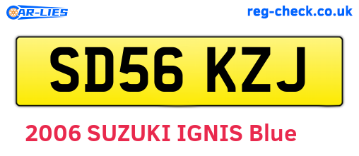 SD56KZJ are the vehicle registration plates.