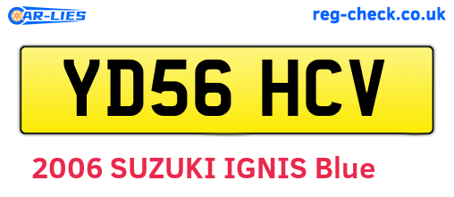 YD56HCV are the vehicle registration plates.