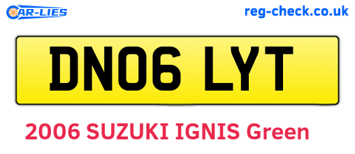DN06LYT are the vehicle registration plates.