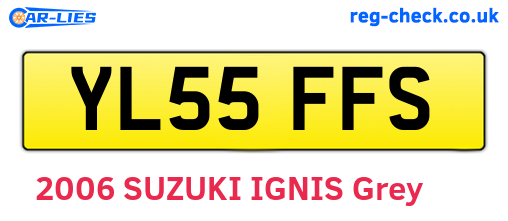 YL55FFS are the vehicle registration plates.