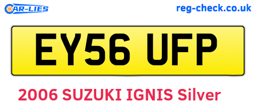 EY56UFP are the vehicle registration plates.
