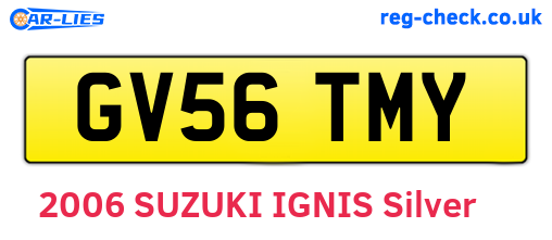 GV56TMY are the vehicle registration plates.