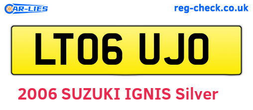 LT06UJO are the vehicle registration plates.