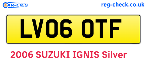 LV06OTF are the vehicle registration plates.