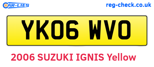 YK06WVO are the vehicle registration plates.