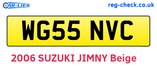 WG55NVC are the vehicle registration plates.