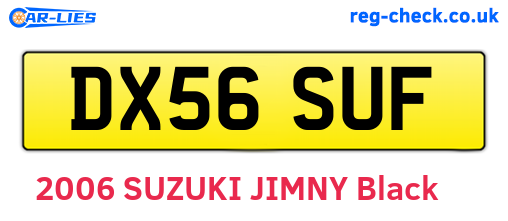 DX56SUF are the vehicle registration plates.