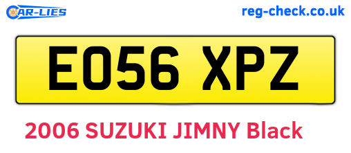 EO56XPZ are the vehicle registration plates.