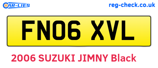 FN06XVL are the vehicle registration plates.