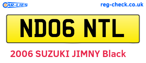 ND06NTL are the vehicle registration plates.