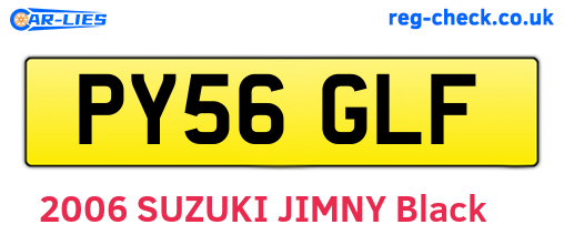 PY56GLF are the vehicle registration plates.