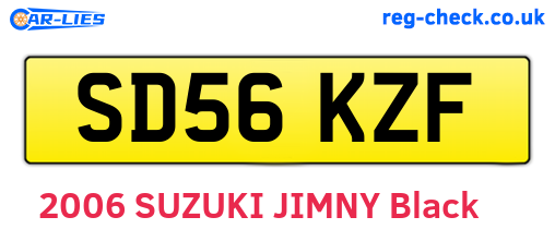 SD56KZF are the vehicle registration plates.