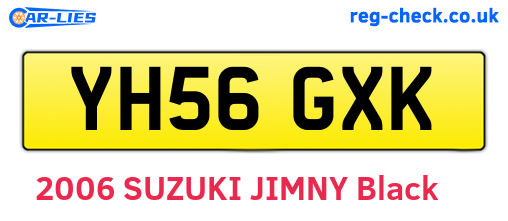 YH56GXK are the vehicle registration plates.