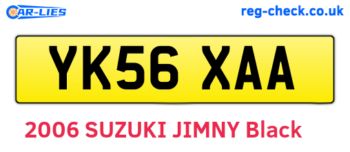 YK56XAA are the vehicle registration plates.