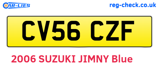 CV56CZF are the vehicle registration plates.
