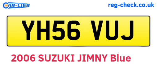 YH56VUJ are the vehicle registration plates.