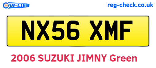 NX56XMF are the vehicle registration plates.