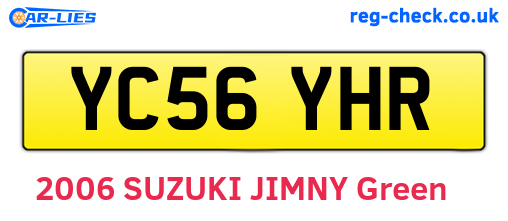 YC56YHR are the vehicle registration plates.