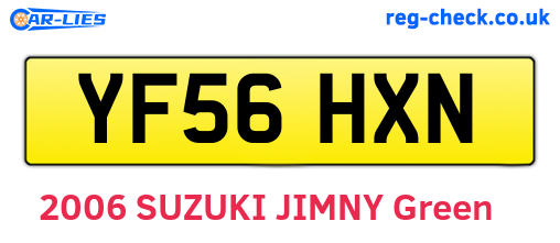 YF56HXN are the vehicle registration plates.