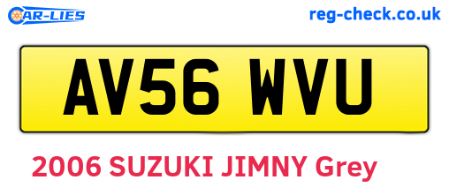 AV56WVU are the vehicle registration plates.