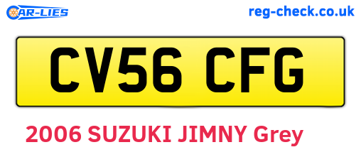 CV56CFG are the vehicle registration plates.