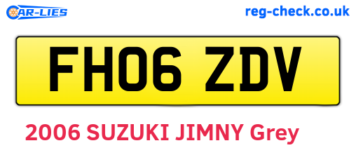 FH06ZDV are the vehicle registration plates.