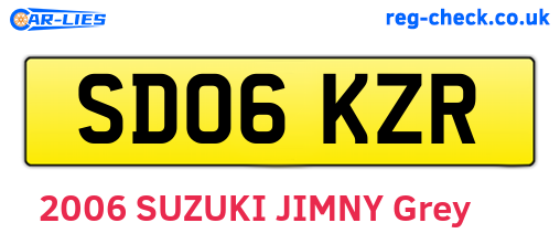 SD06KZR are the vehicle registration plates.