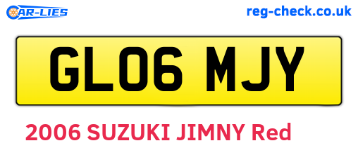 GL06MJY are the vehicle registration plates.