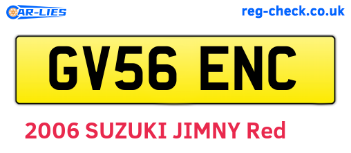 GV56ENC are the vehicle registration plates.