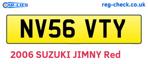 NV56VTY are the vehicle registration plates.